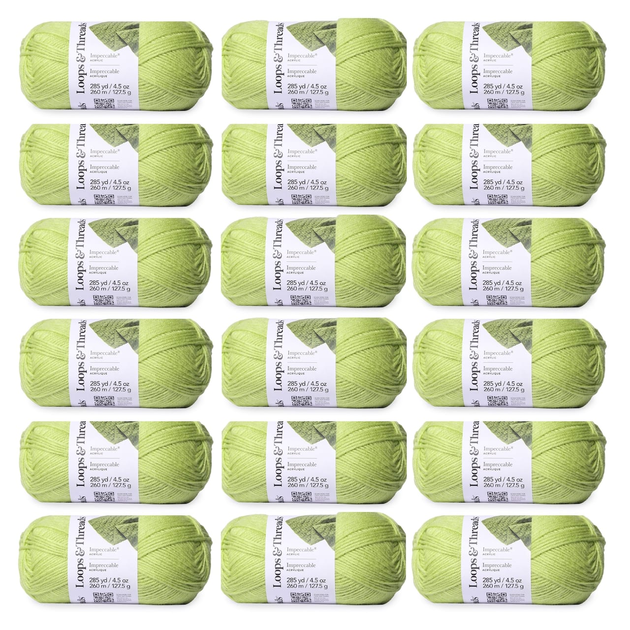 18 Pack: Impeccable® Solid Yarn by Loops & Threads®